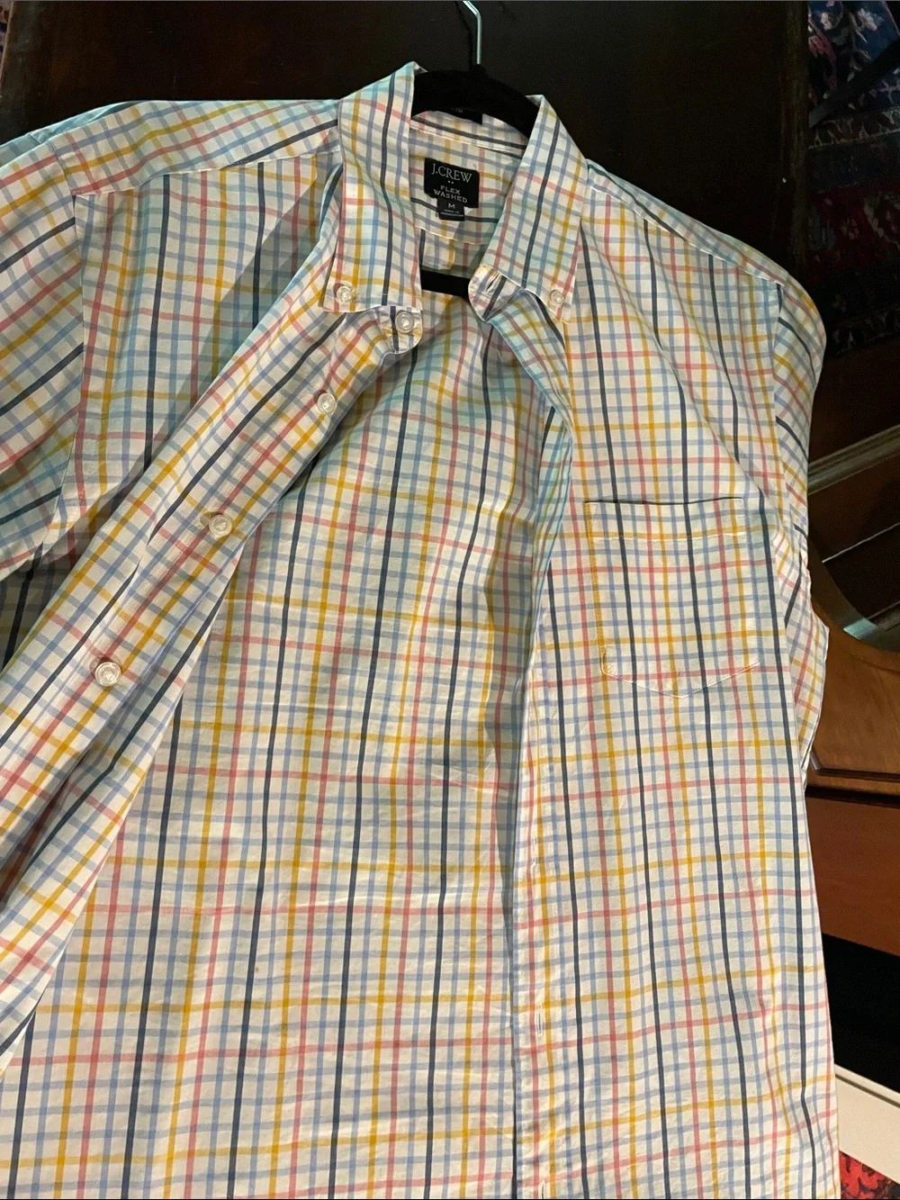 J. Crew Men’s Multicolor Pastel Plaid Button-Down Shirt